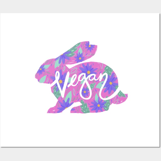 Vegan Bunny Wall Art by IllustratedActivist